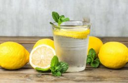 Drinking Lemon Water